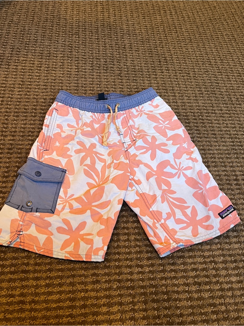 💙🌊Patagonia Baggies Boardshorts Kalani Print. Boys M. EUC!🌊💙
